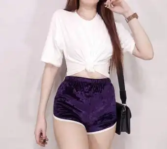 cheap velvet shorts