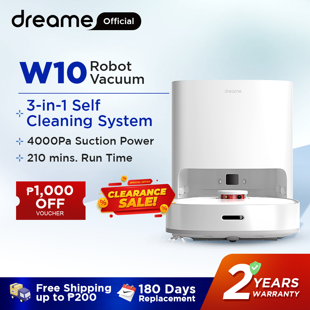 Dreame Bot W10 Robot Vacuum Cleaner SelfCleaning Sweep Mop Wash Robovac 4000Pa 210 mins Runtime