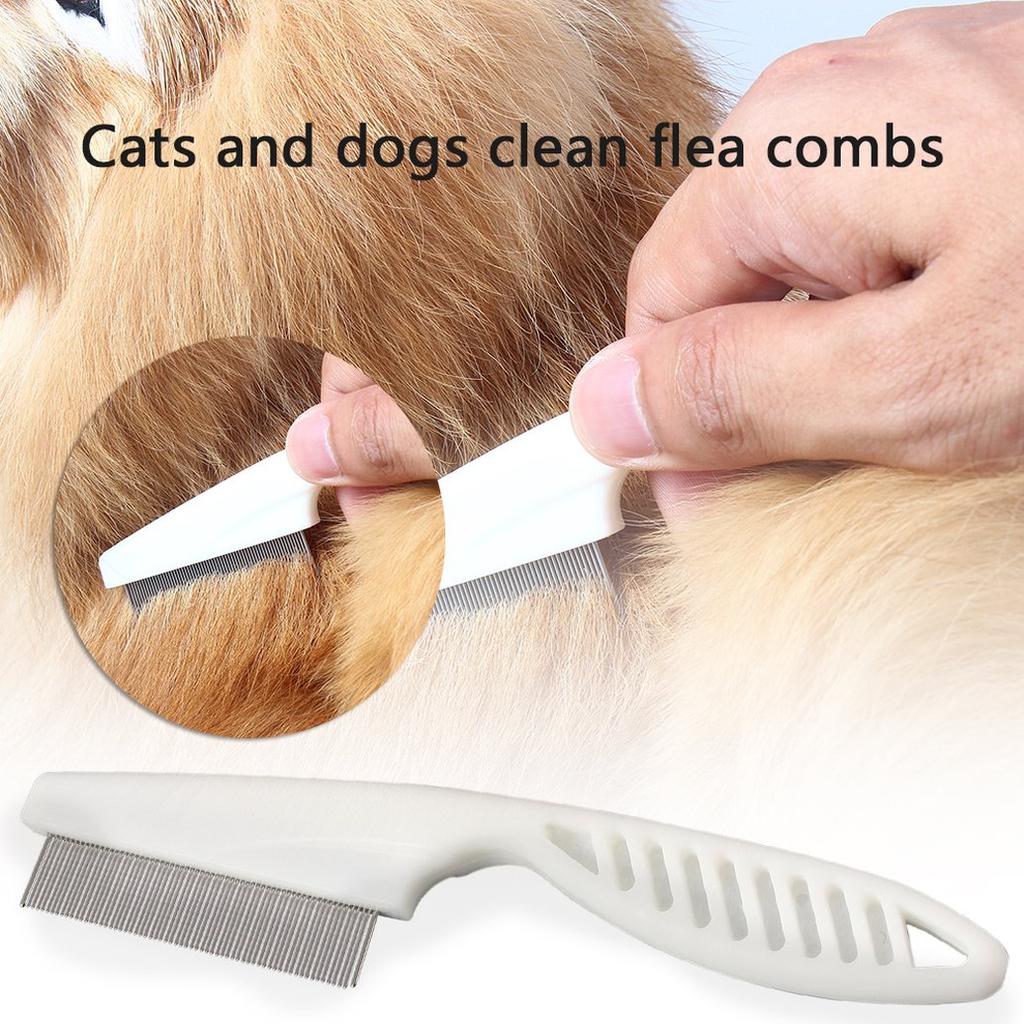 Pet Hair Grooming Comb Dog Cat Flea Comb Stainless Steel Needle Fur