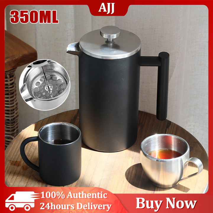 【COD】24hours delivery 350ml Coffee Maker French Press Stainless Steel