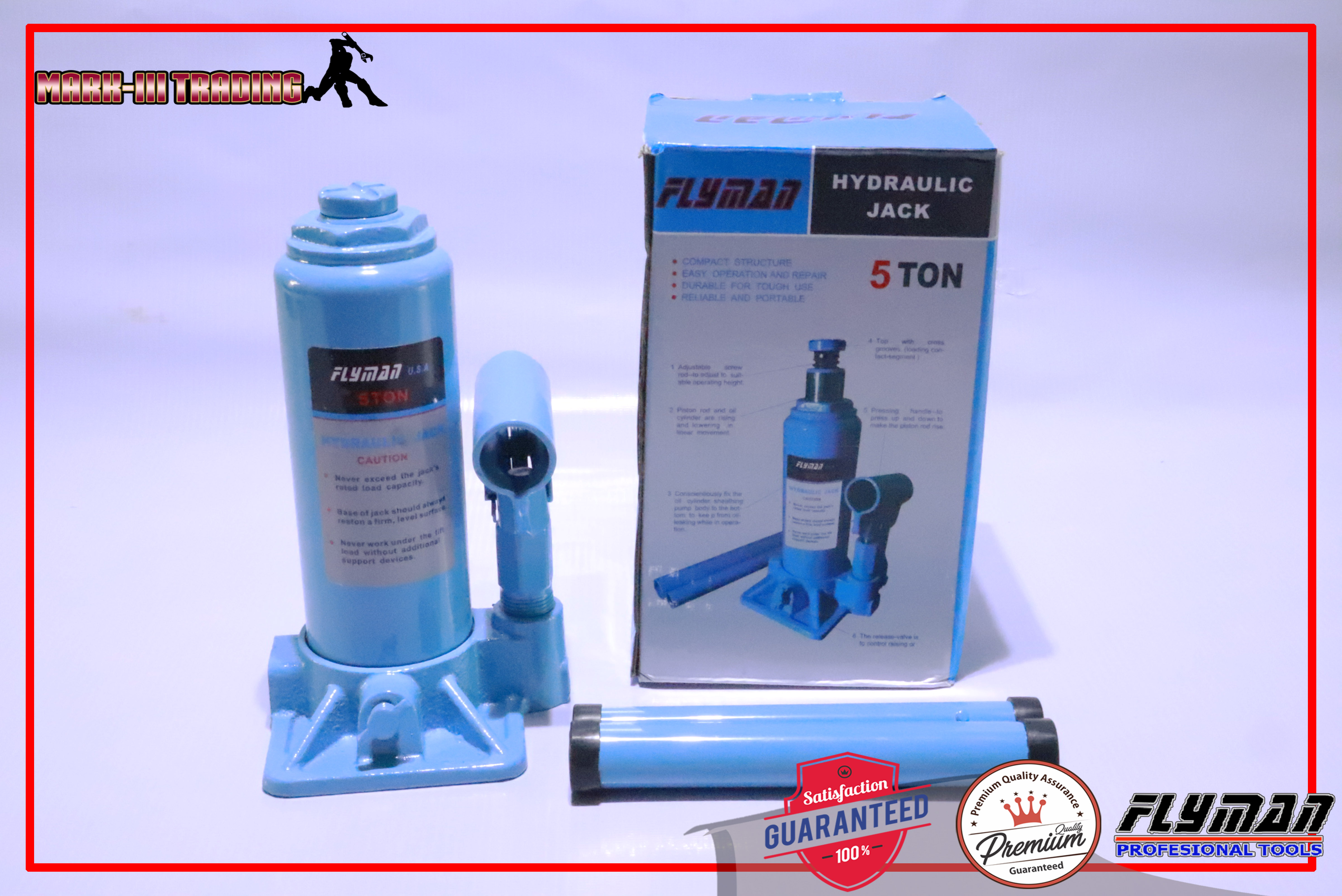 Original Flyman Hydraulic jack (Bottle Type) 5tons (COD) Lazada PH