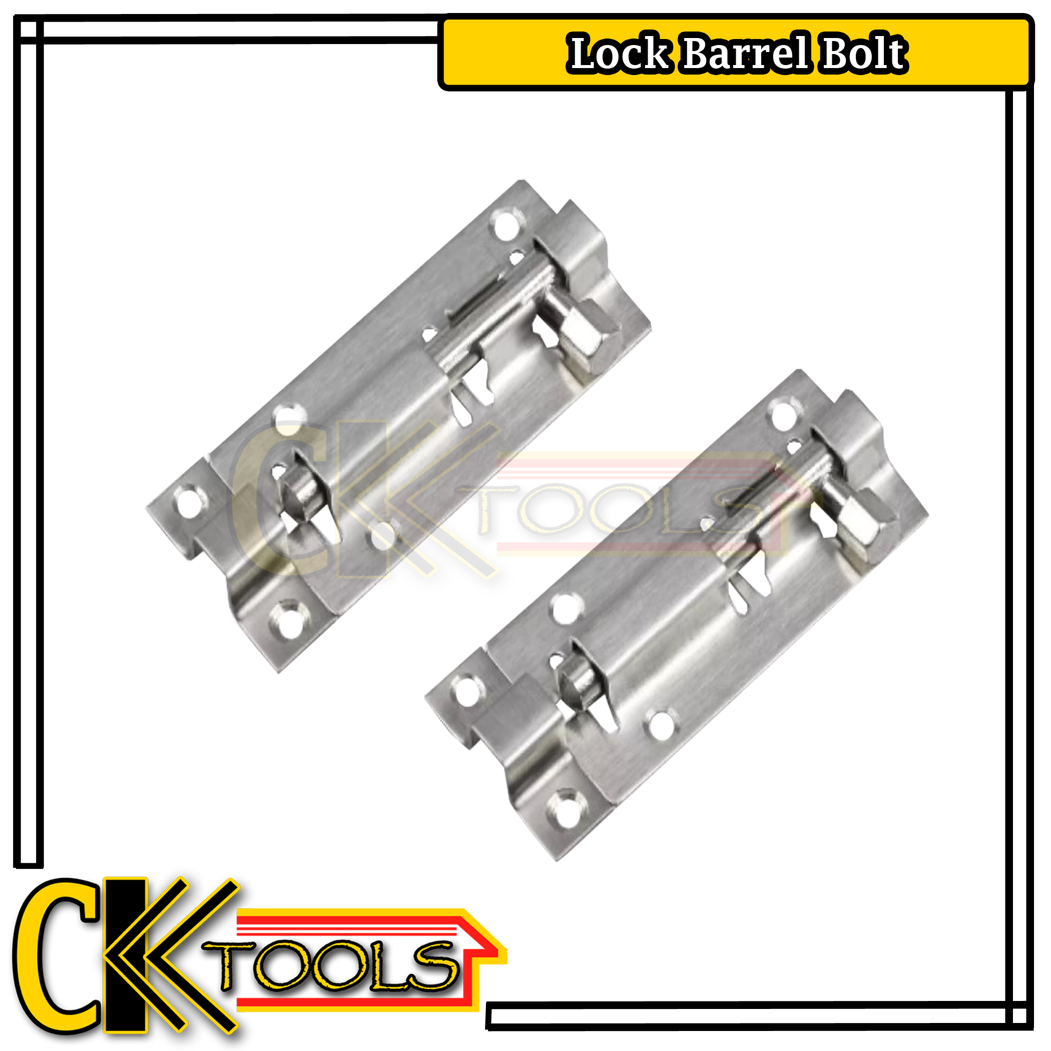 STAINLESS STEEL DOOR LATCH SLIDING LOCK BARREL BOLT LATCH 46(with