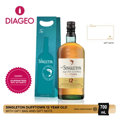 Singleton of Dufftown 12 Year Old 700ml with Singleton Gift Bag with Note