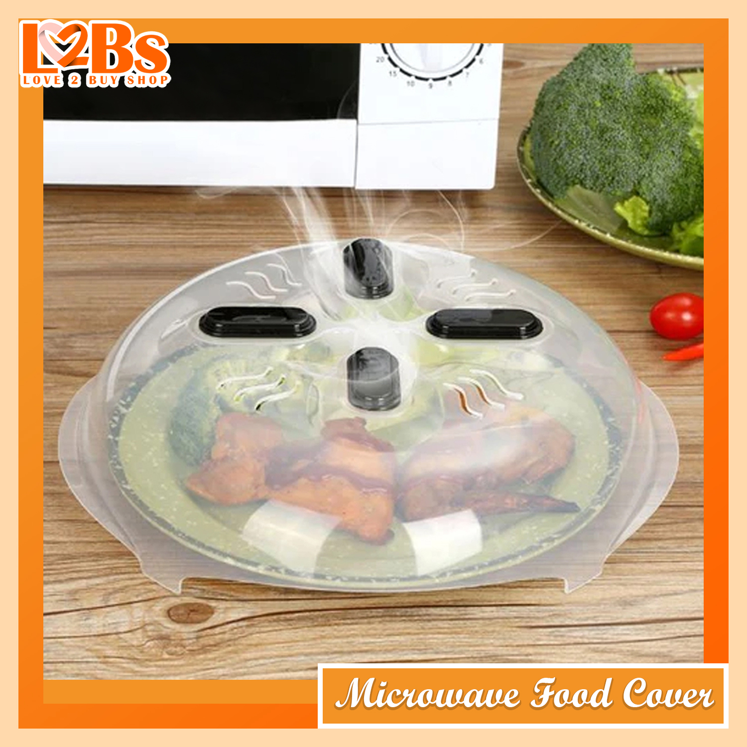 Microwave Food Cover Hover Cover bowl plate Lid Food Splatter Guard Magnetic  Steam Vents Plate Lid Food Cover