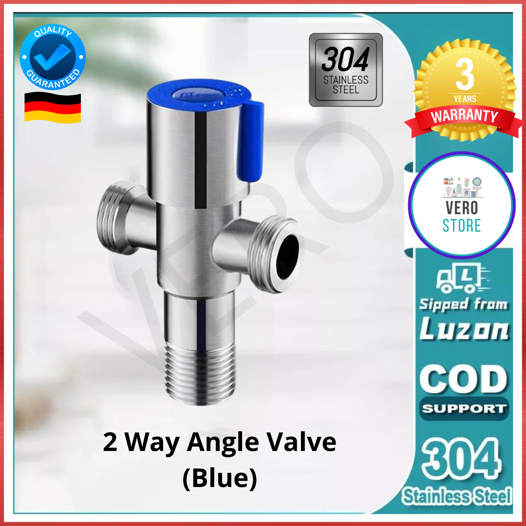 🔝best Seller Sus 304 Stainless Steel Two Way Angle Valve 12 Inch Two Way Valve For Bidet 0977