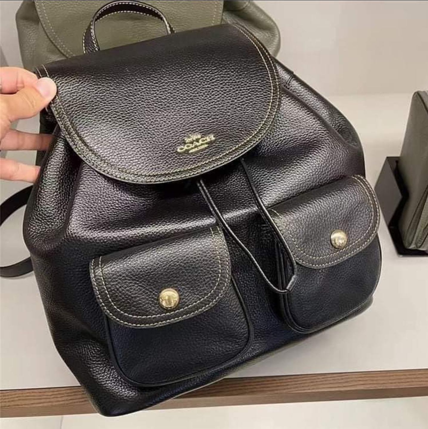 Coach 6145 Pennie Backpack in Pebble Leather - Black | Lazada PH