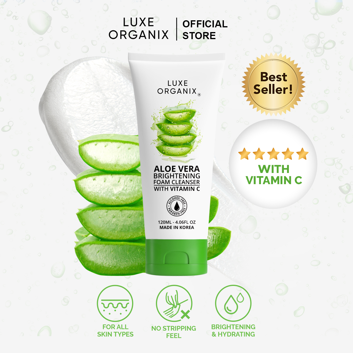 Is Luxe Organix Aloe Vera Cleanser Good For Oily Skin Luxe Organix Aloe Vera  Vitamin C Hydrabright Bundle  Bini Beauty