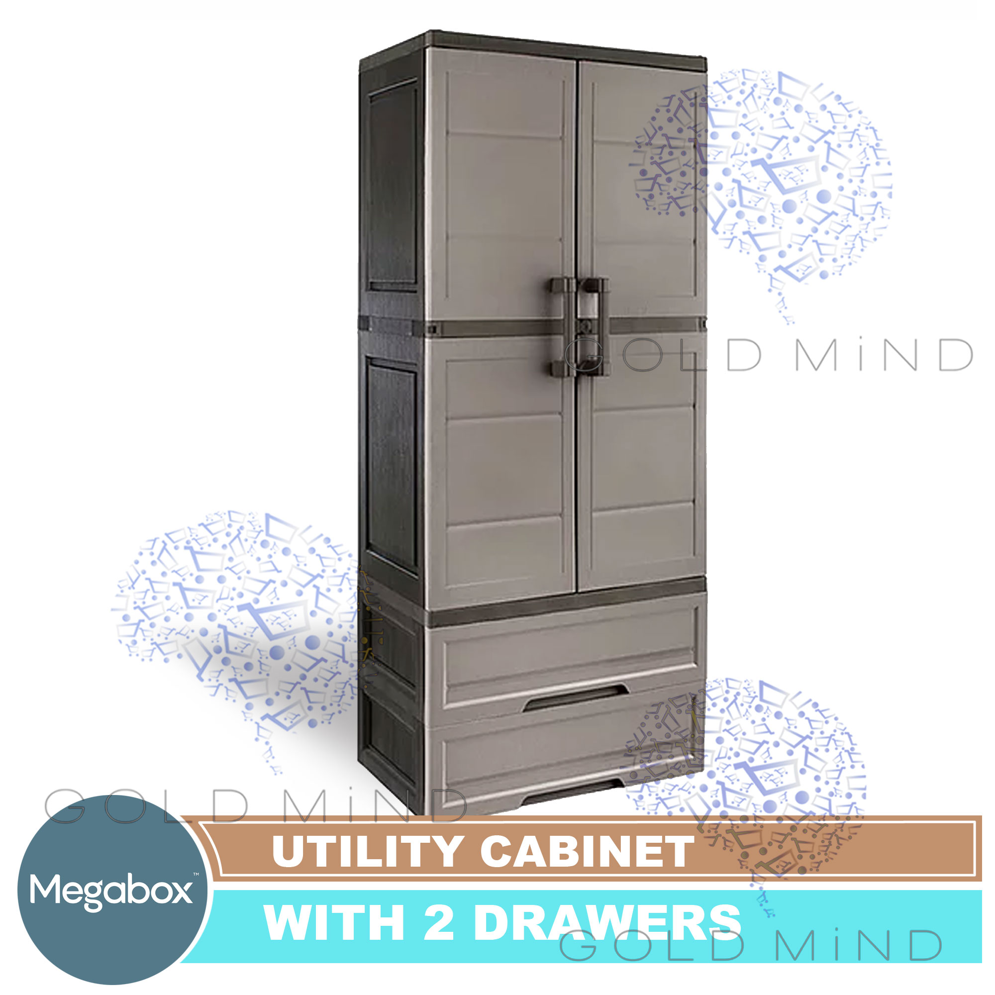 Megabox Wardrobe with 2 Drawers Gold Mind Everyday Low Price