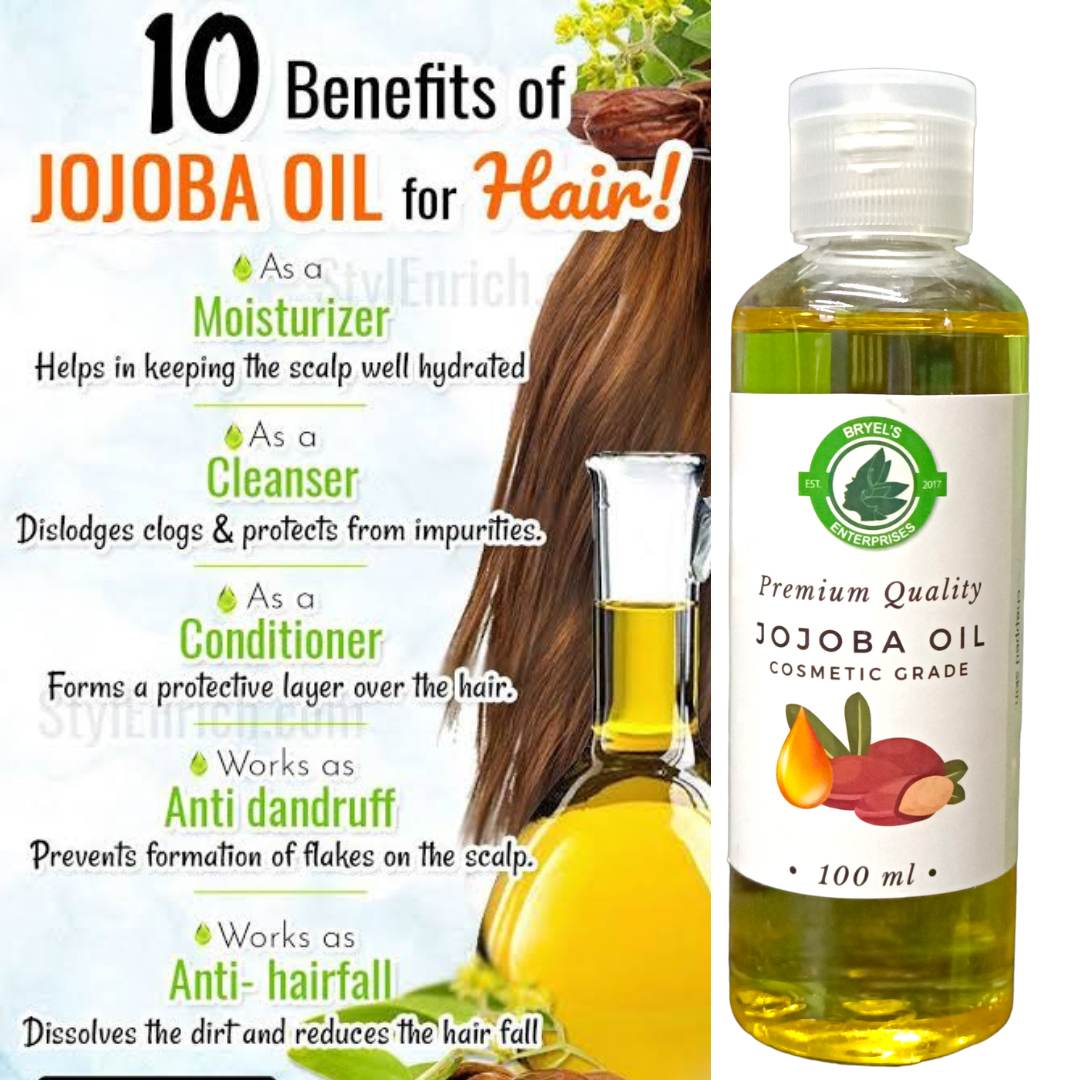 ⚡⚡⚡BRYELS JOJOBA OIL 100ML 100 Natural AntiDandruff for Itchy Scalp