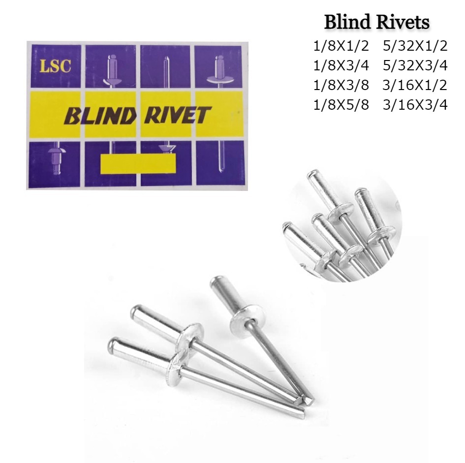 PER BOXBlind Rivets /LOW PRICE Sliver /Brown/White 1/8X1/2, 1/8X3/4