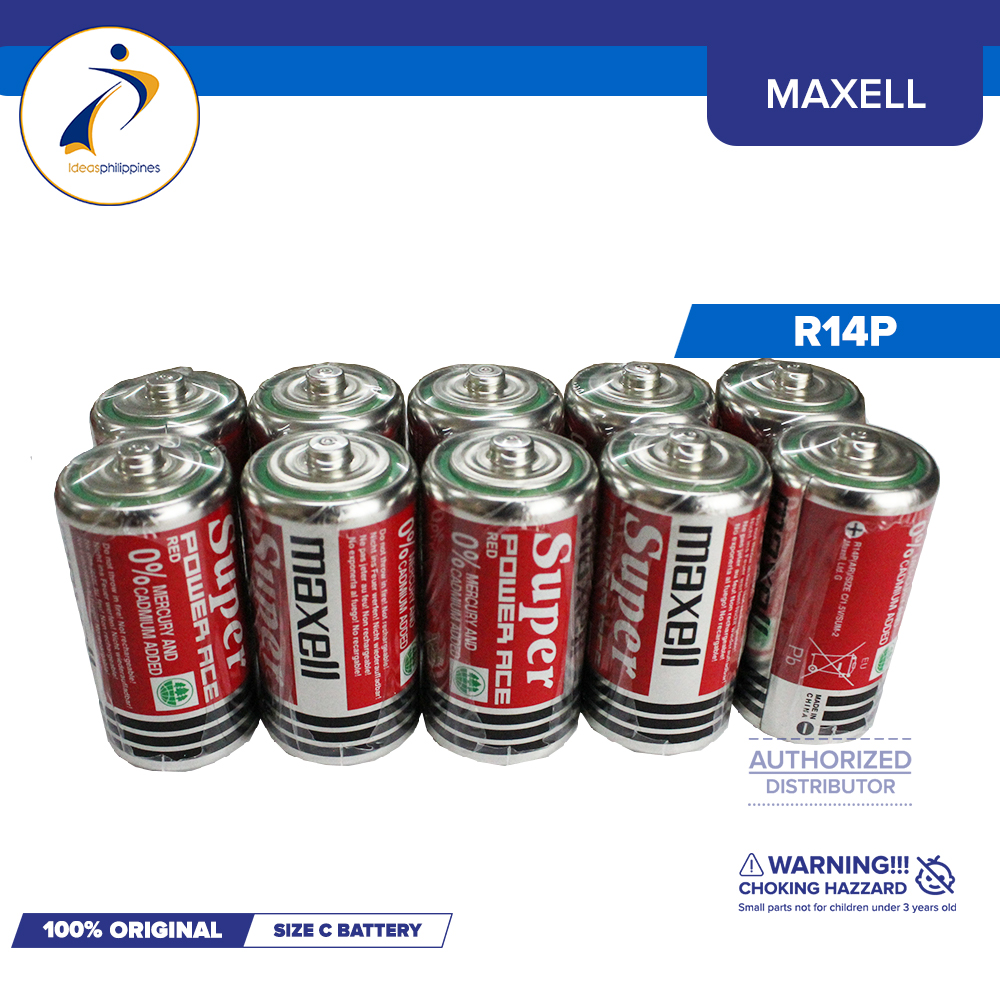 Maxell Super Power Ace R14 Size C Battery (10pcs) Lazada PH