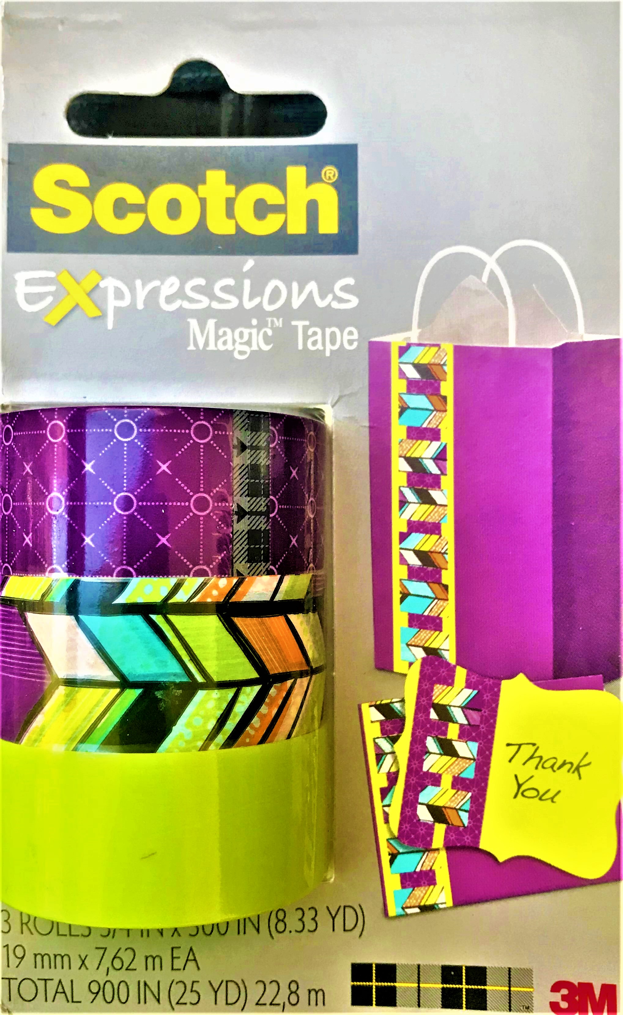 3M Scotch Expressions Magic™ Tape 3 Rolls: Colorful and Versatile Tape for  Creative Projects and Everyday Use