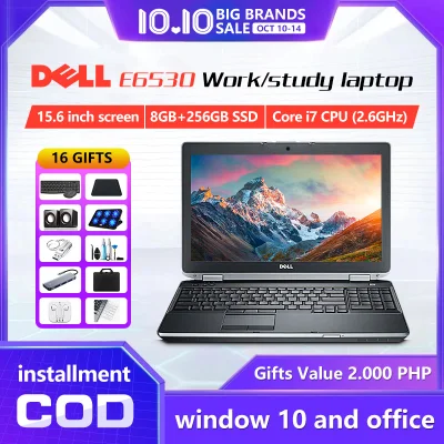 【COD/16 free gifts】laptop I E6430/E6530 I 15.6in/14in I Built in camera + built-in digital small disk I Third generation processor I Core i3/i5/i7 I 8GB memory I 256GB SSD I Suitable for online education / course learning / work