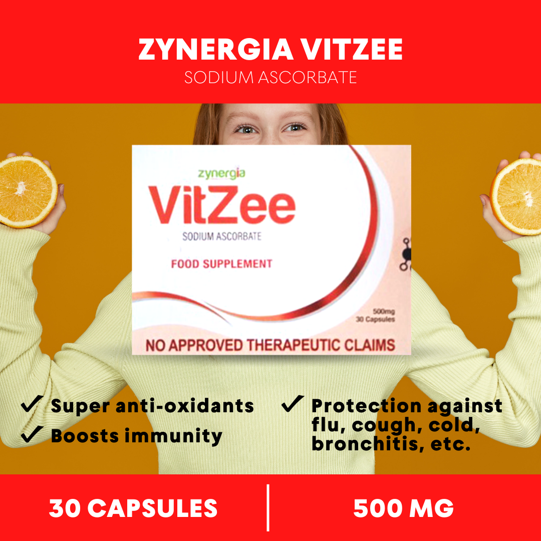 Zynergia Vitzee Sodium Ascorbate 500 mg 30 capsules per BOX ( 1 Box