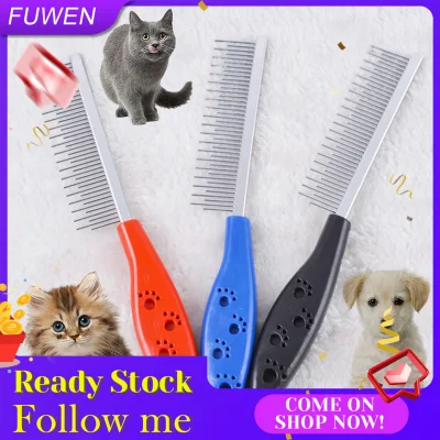 fuwen® Pet Trimmer Hair Grooming Comb Stainless Steel Pin Puppy Dog Flea Shedding Brush