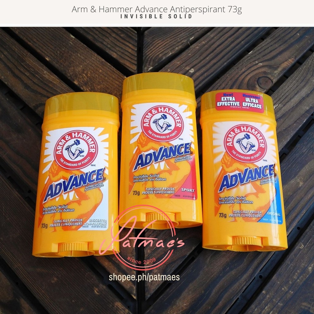 Arm and Hammer Advance Invisible Solid Antiperspirant Deodorant 73g (sold per piece)nV4 Lazada PH