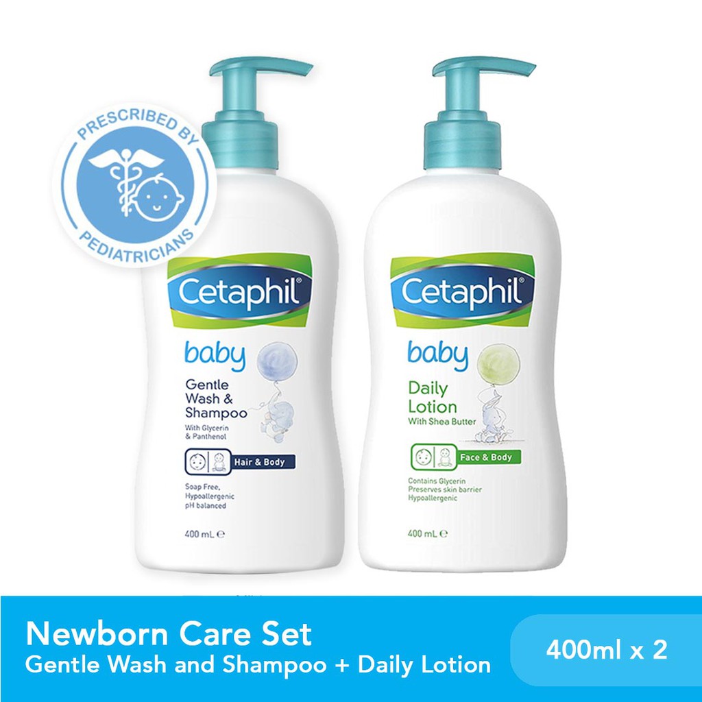 Cetaphil Newborn Care Set (Baby Gentle Wash & Shampoo Pump 400ml