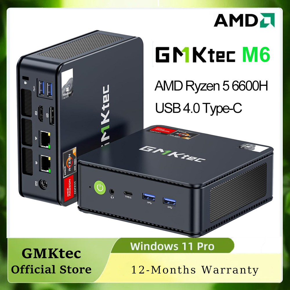 gmktec m6 gaming pc mini amd ryzen 5 6600h