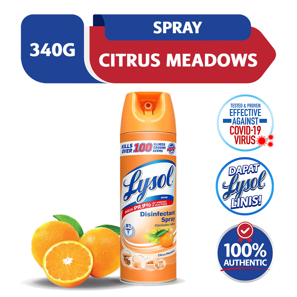 LYSOL Disinfectant Spray Citrus Meadows Scent 340G Lazada PH