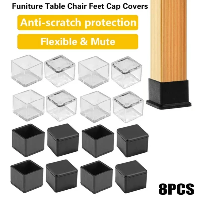 CHENHAN254698 8pcs Table Floor Protectors Cups Socks Furniture Feet Non-Slip Covers Chair Leg Caps Silicone Pads