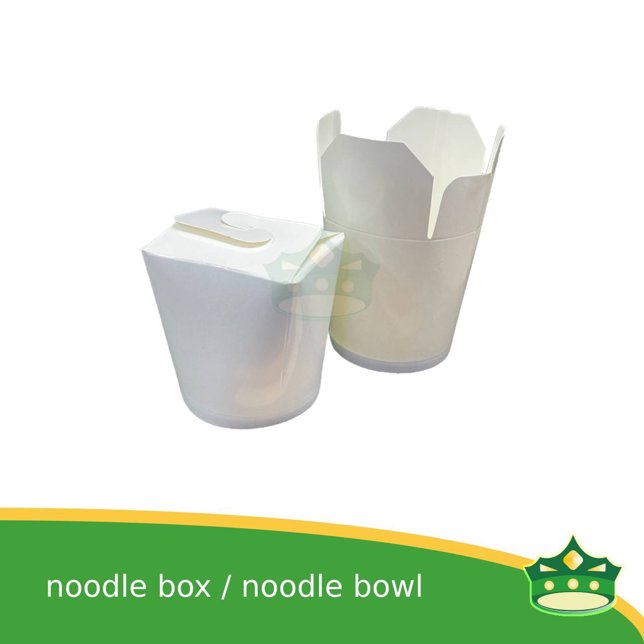 [25 pcs] noodle box / noodle cup paper /rice in a box 390cc white with ...