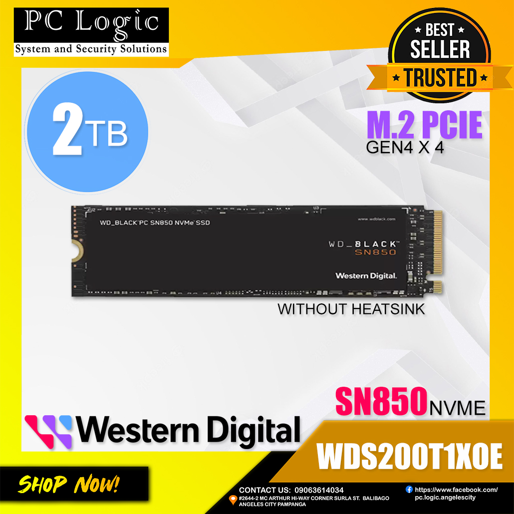 Western Digital Black SN850 2TB Nvme M.2 PCIE Gen4 X 4 SSD | Without ...