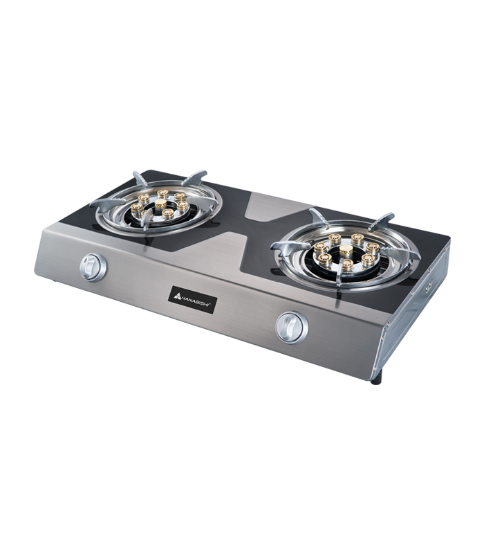 Hanabishi Gas Stove GSDB1000 Double Burner Stainless top Lazada PH
