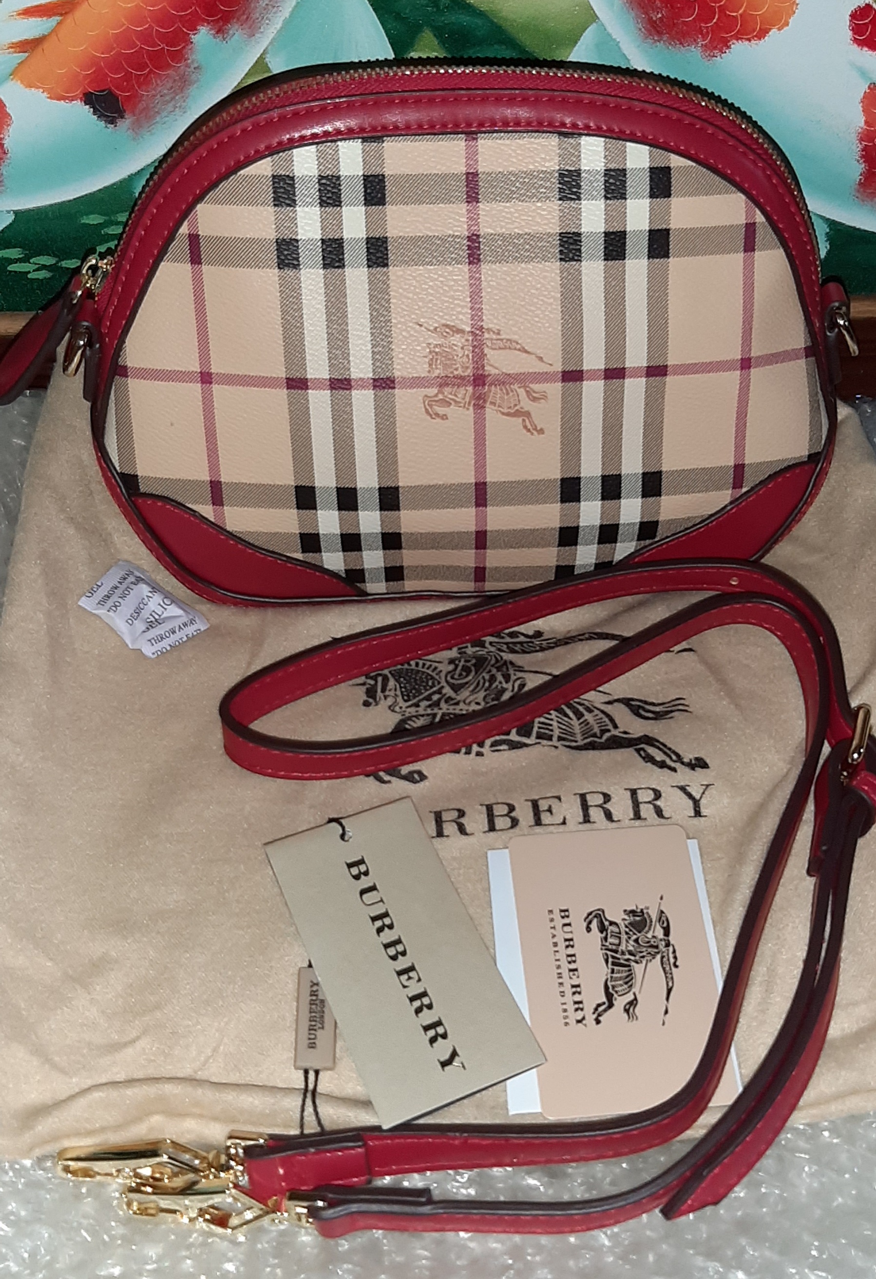 BURBERRY SLING BAG /LEATHER HIGH QUALITY (red lining) | Lazada PH