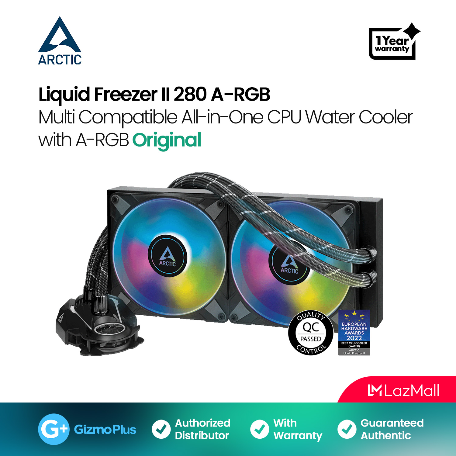 ARCTIC Liquid Freezer II 280 A-RGB - Multi-Compatible All-in-one A