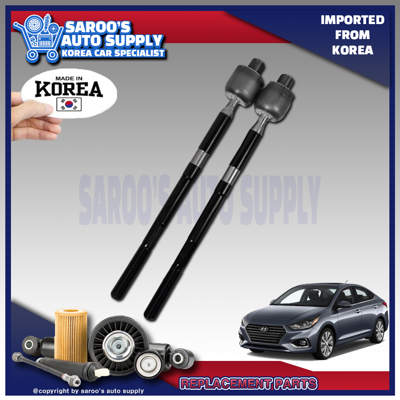 Inner Ball Joint Set / Reack End Set For Hyundai Accent (1922) , Made