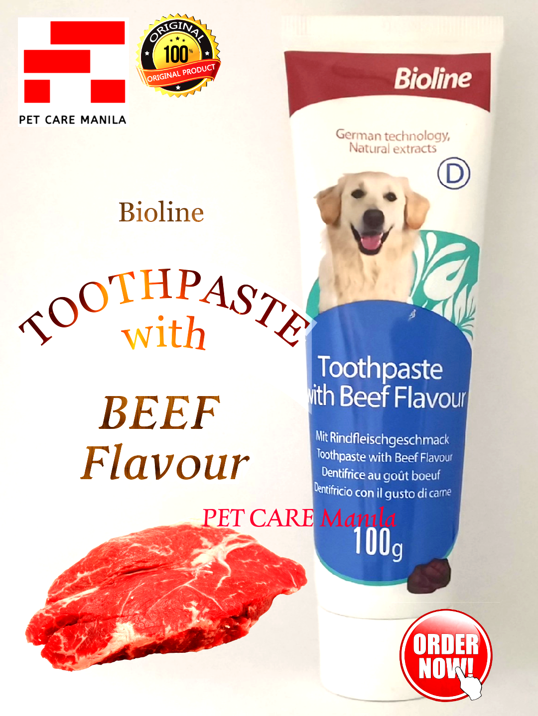 Bioline TOOTHPASTE BEEF Flavor 100g for Dogs Lazada PH