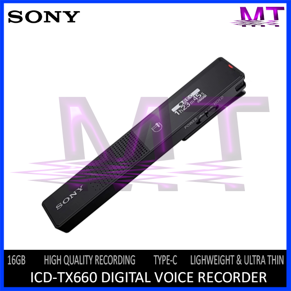 Sony Digital Voice Recorder ICDTX660 (16GB, TypeC, High Quality