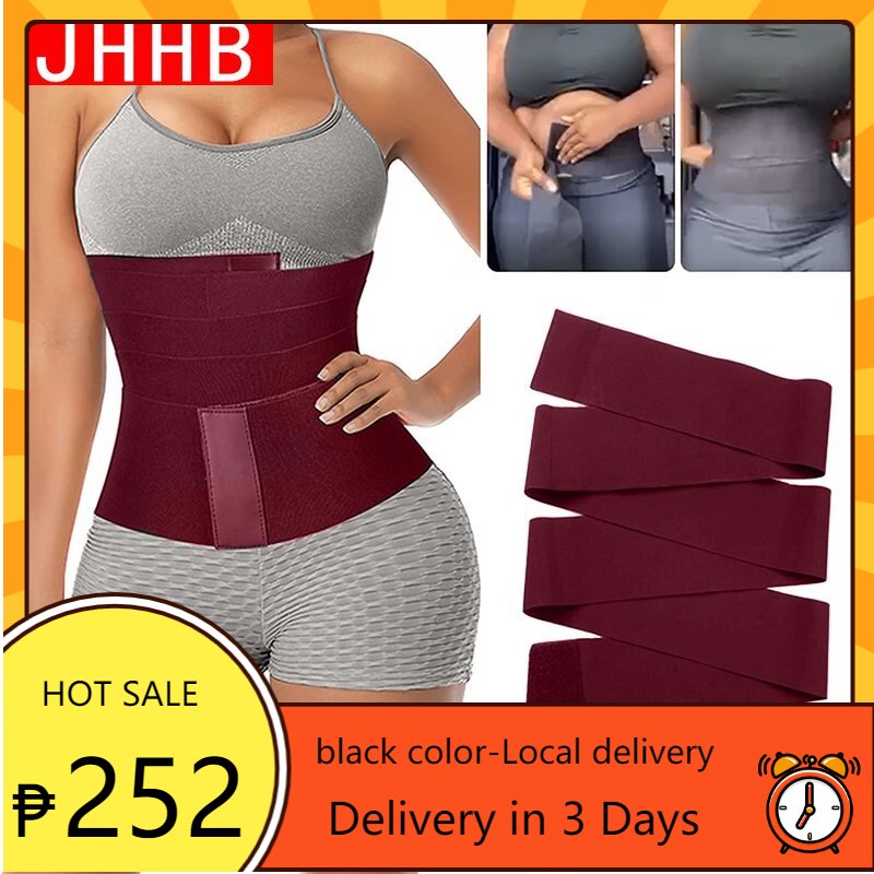 JHHB Quick Snatch Bandage Wrap Women Slimming Tummy Wrap Belt Invisible  Strap Waist Trainer Tape Adjustable Corset