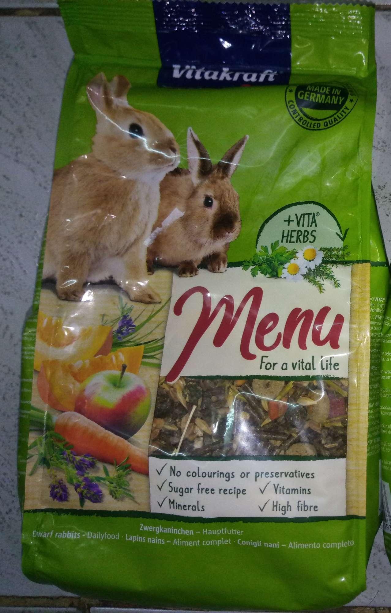 VitaKraft Menu for a Better Life (Rabbit) 1 kilo & 500 GRAMS and VERSELELAGA CRISPY MUESLI