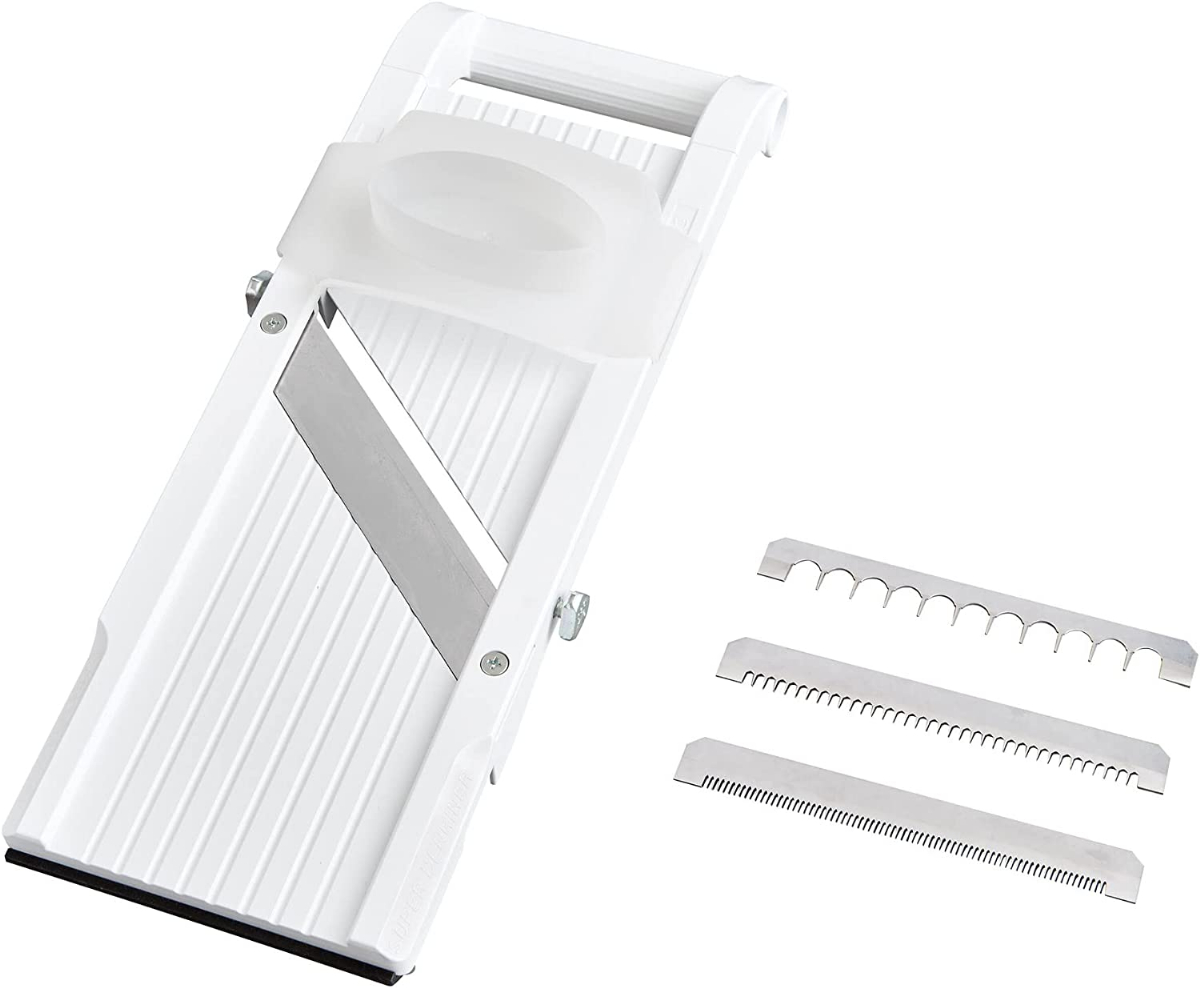 Benriner Mandoline Super Slicer, with 4 Japanese Stainless Steel Blades ...