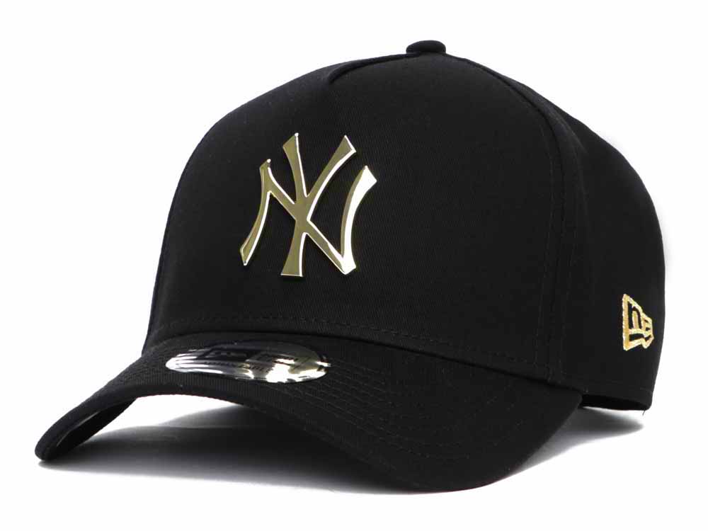 New York Yankees MLB Gold Metal Badge Black 9FORTY AFrame Cap Lazada PH