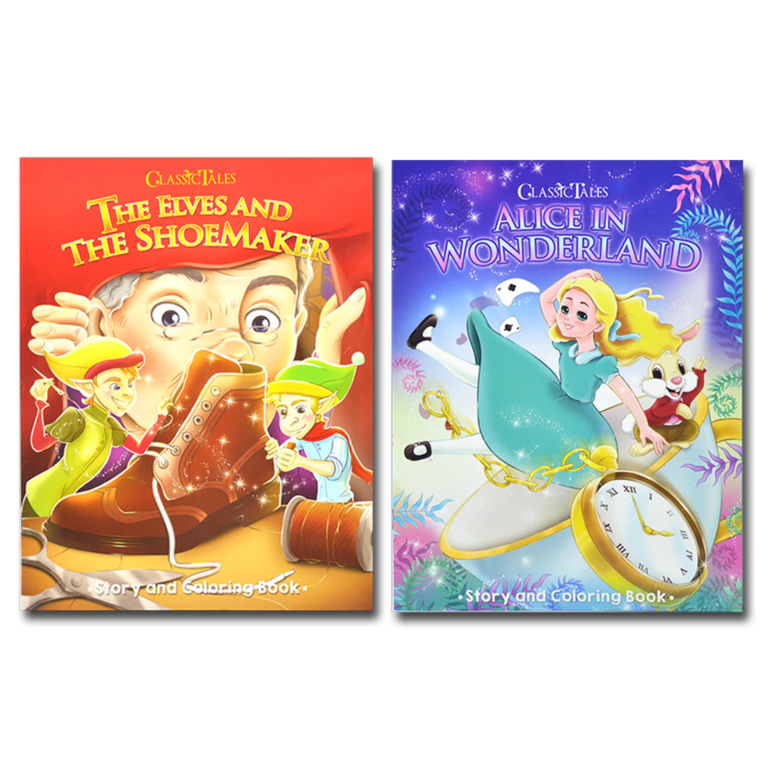 Classic Tales Story and Coloring Book for Children Set J-The Elves & the  Shoemaker, Alice in Wonderland | Lazada PH