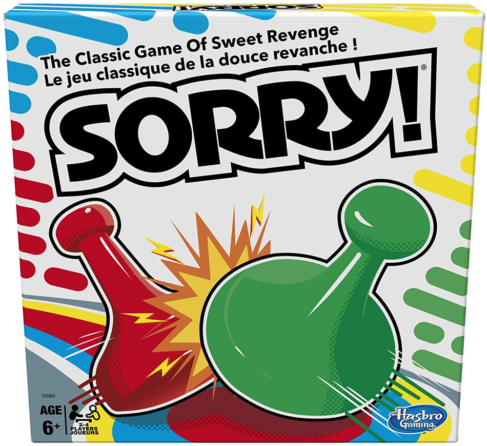 Hasbro flying chess Sorry Game square box classic English original