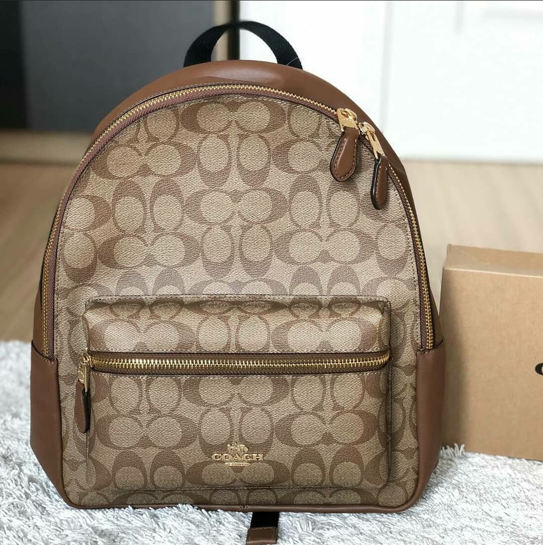 Original Coach F32200 Charlie Backpack in Signature Coated Canvas ...