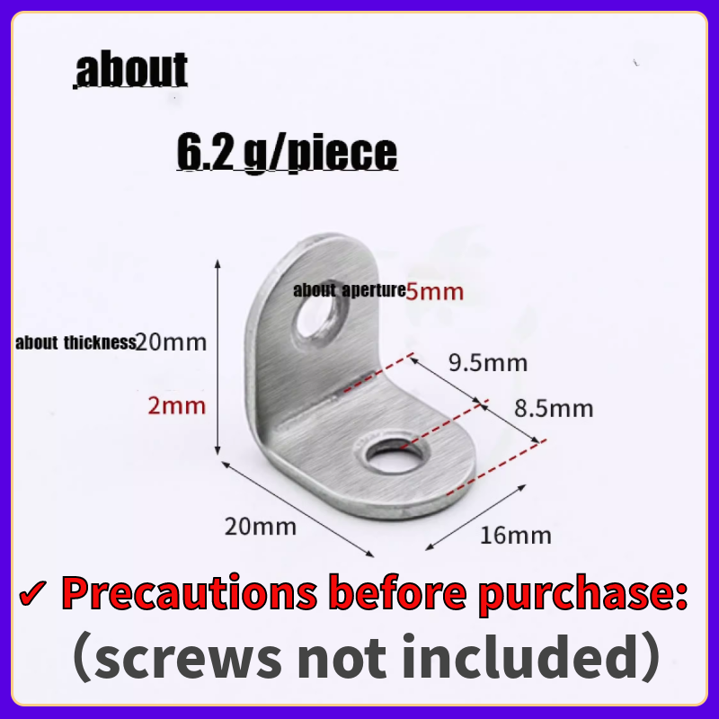 1PCS 【COD】Stainless Steel 90 Degree Angle Bracket Corner Brackets Joint ...