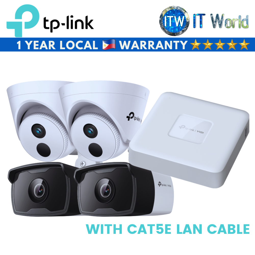 TPLink VIGI C240I 2MP/C320I 2MP/NVR1104H4P/ CAT5E LAN Cable 4Channel