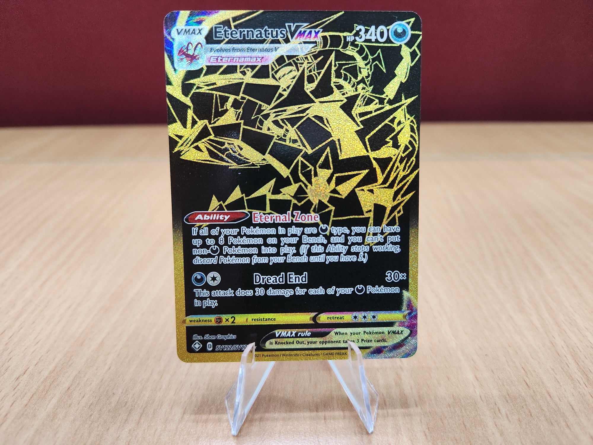 Eternatus Vmax Gold - SV 122/122 - Ultra Rare Sword and Shield - Pokemon  Card Singles Family Game Genre 8+ Age Recommended - Lazada | Lazada PH