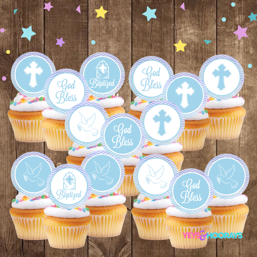 Printed Baptism Cupcake Topper Set Lazada PH