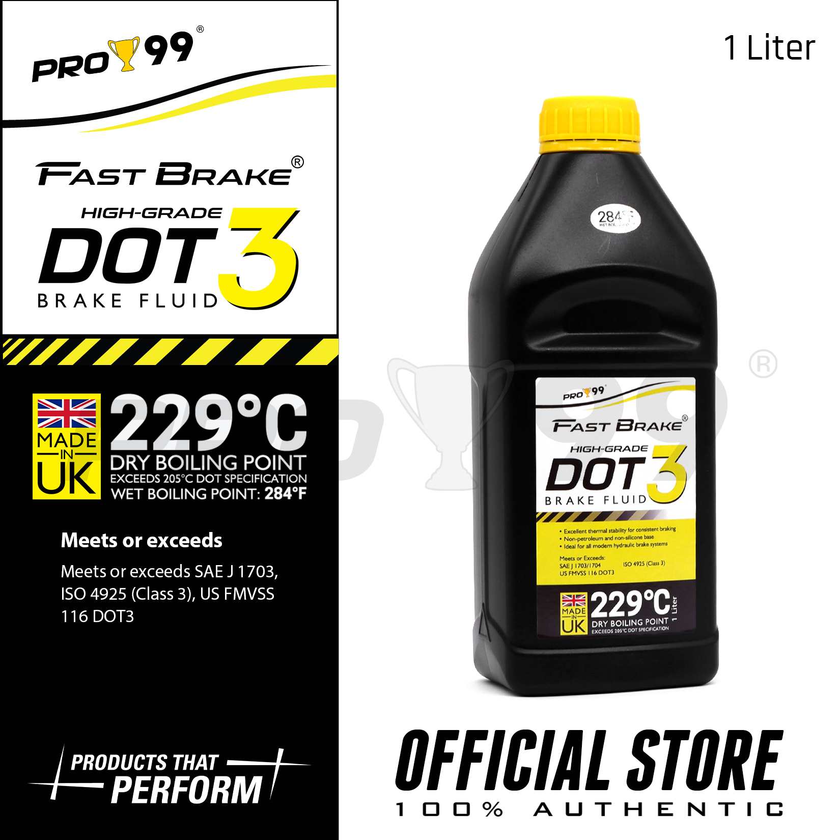 PRO99 FastBrake Highgrade DOT 3 Car Brake Fluid 1L Pro99 PNPBF38181