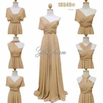 beige infinity dress