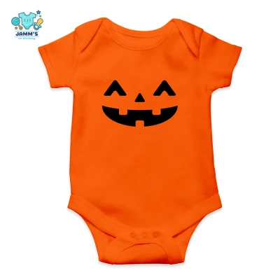 Onesies for Baby - Halloween Pumpkin Face - 100% Cotton