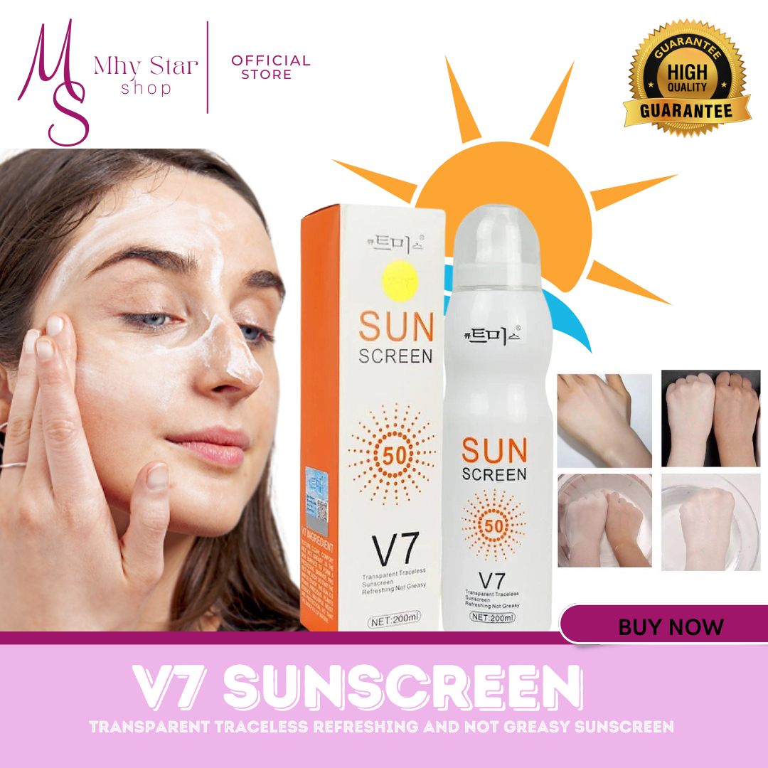 Best Seller V7 Sunscreen for Face and Body SPF 50 V7 Korean It prevents facial brown spot and