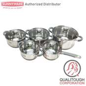 Sunnyware French Design 10pc Cookware Set with Silicone Handle