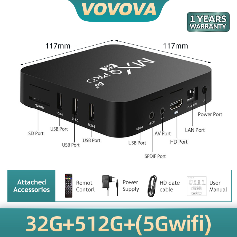 VOVOVA Smart TV FHD 4K 32G 512G 11.1OS Full HD 2.4G 5GWiFi Bluetooth ...