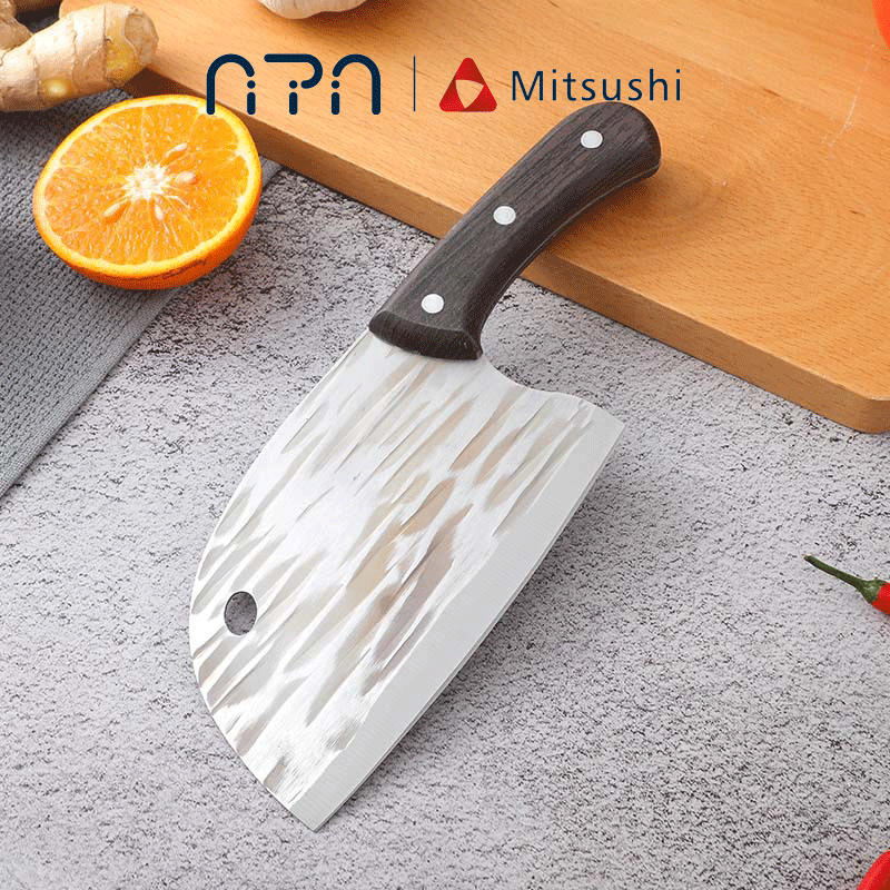 1pc Forged Stainless Steel Handle Fruit Knife & Meat Cleaver For